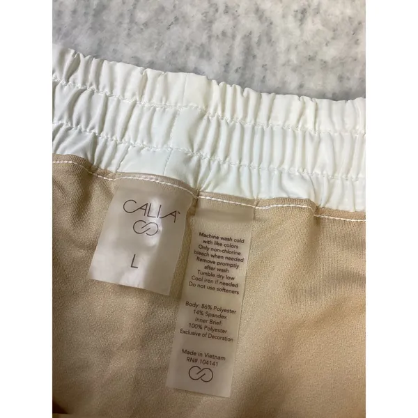 Calia Mid-Rise‎ Infinity Run Short Pure White Womens L 3" Inseam NWT WAX12336W - Image 3