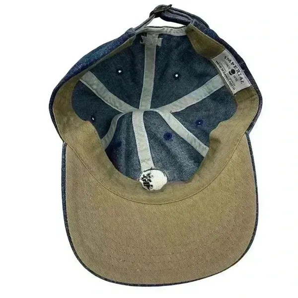 Imperial Vintage Denim‎ Baseball Cap Blue Golf Embroidered Unisex Hat - Image 9