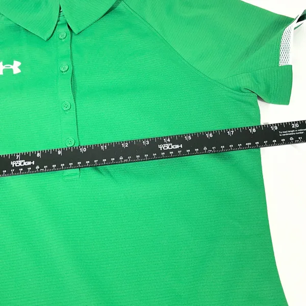 Under Armour HeatGear Polo Women Vibrant Sz S Green‎ Loose Fit Athletic Workout - Image 9