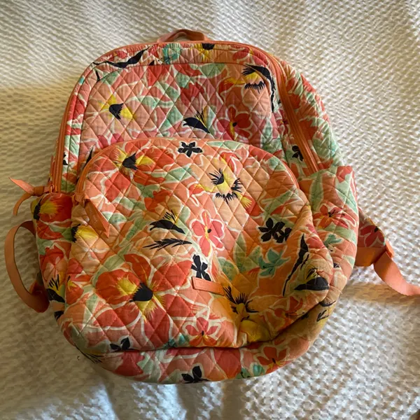 Vera Bradley Floral Cotton Quilted Women's Backpack AS IS - Image 3