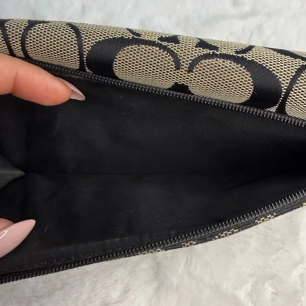 COACH Black Signature Canvas Wallet - Image 7