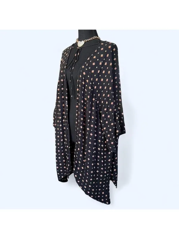 Billabong Boho Festival Beachy Coastal Duster Cover Up Cardigan Size S/M 🖤 - Image 6