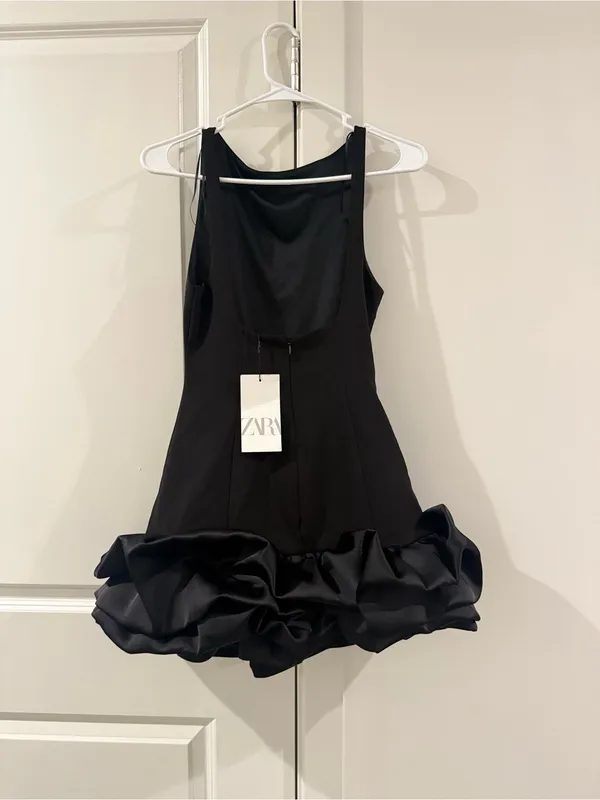 Zara Combination Puff Hem Jumpsuit Dress - Image 3