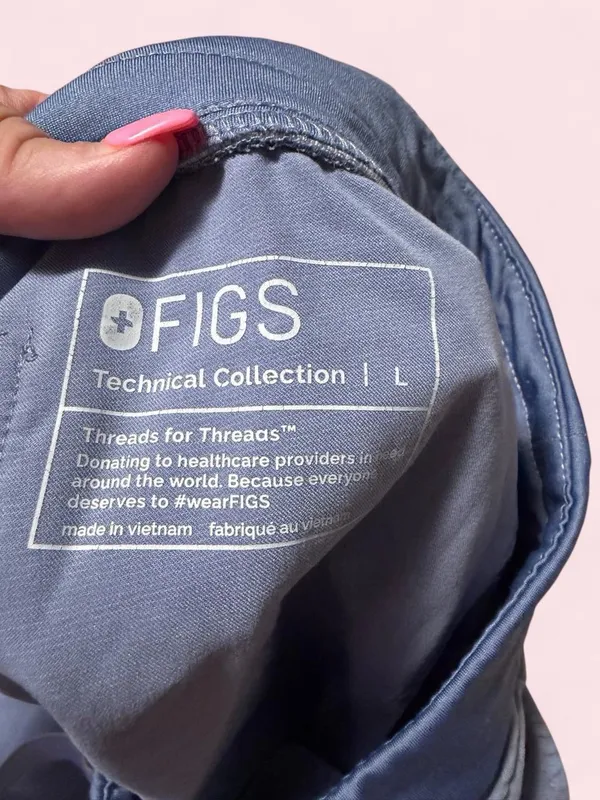 Figs Blue Women's Zamora Jogger Scrub Pants with Drawstring - Image 3