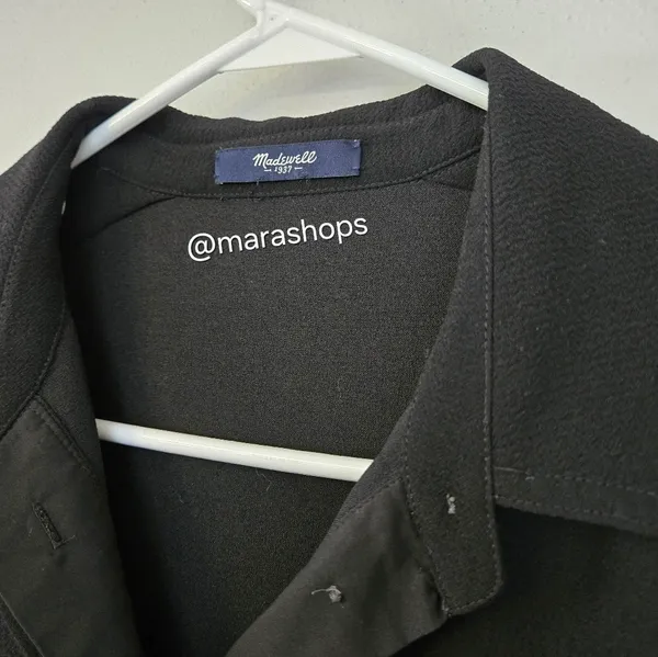 Madewell Moviehouse Shirt Black Dress - Image 5
