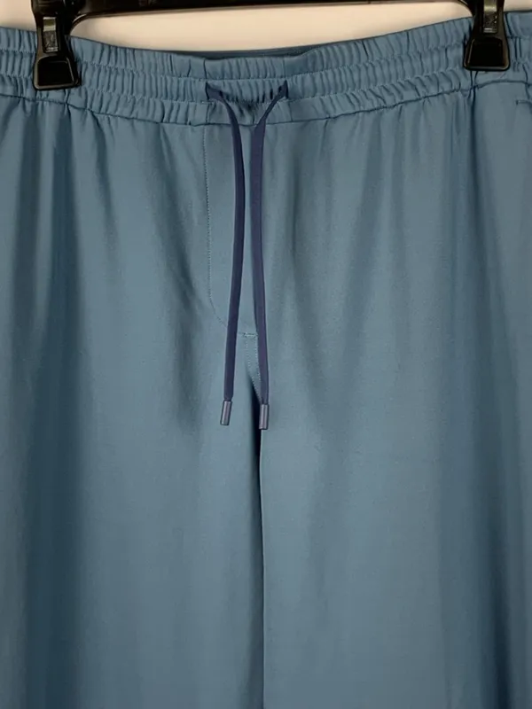 Lululemon Womens Small Wide Leg Pants Blue Luxtreme Drawstring Stretch Athletic - Image 3