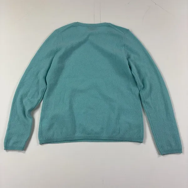 Charter Club Sweater Womens M Blue 100% Cashmere Crew Neck Lightweight Pullover - Image 5