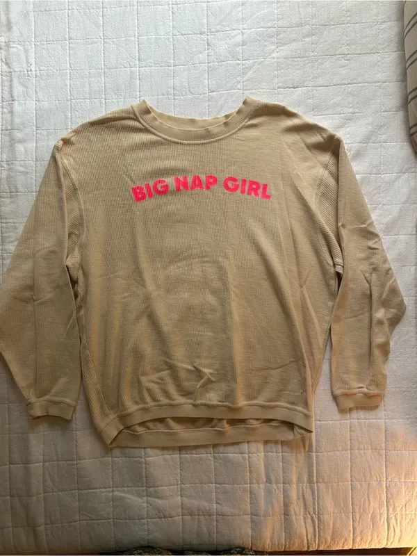 Big Nap Girl Cream Chicka D Corded Sweatshirt - Image 2