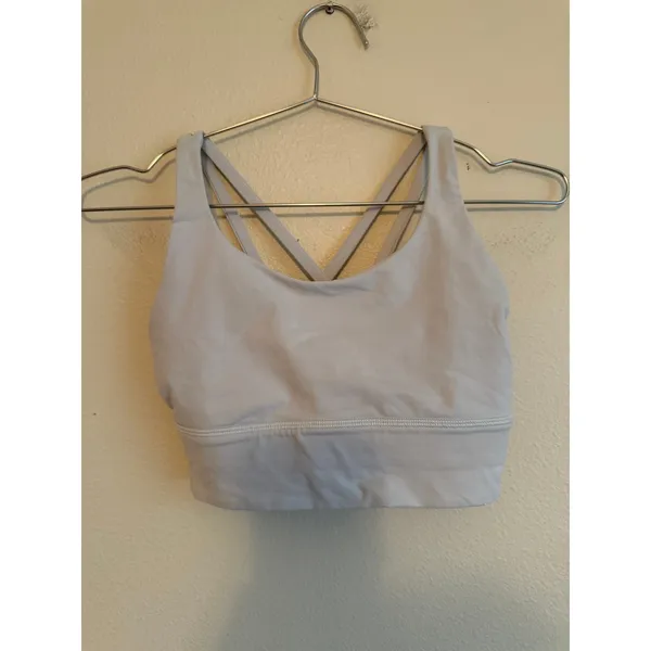 Lululemon Sports Bra Womens 4 Lavender Free to Be Serene Long Line Strappy Yoga - Image 3