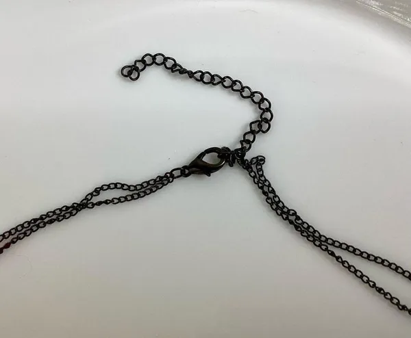 Large Faceted Drop Necklace Brown - Image 5