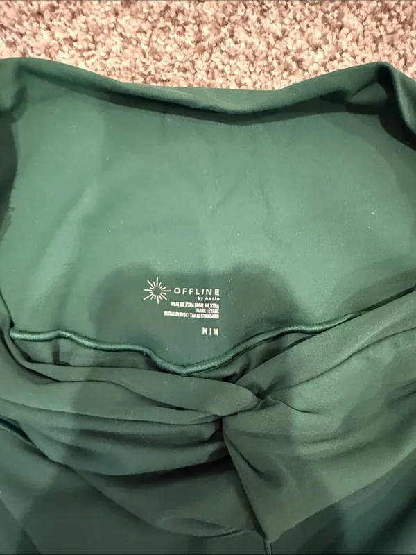 aerie Green Flare Leggings - Image 3
