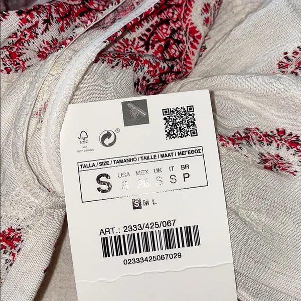 NWT ZARA Printed Embroidered Tunic Dress Bloggers Fav - Image 7