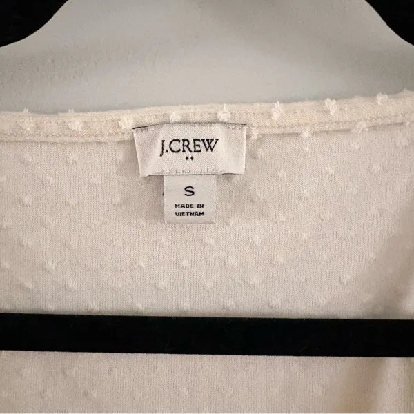 J. Crew Cream Textured V-Neck Tank Top - Image 4