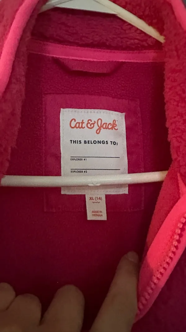 Cat and jack Fluffy pink jacket - Image 3