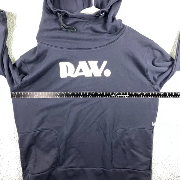 G Star RAW Hooded Sweatshirt Women‎ Large Oversized Adjustable Graphic Pullover - Image 5