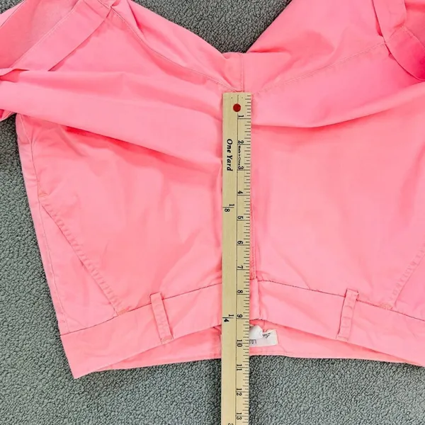 H&M Twill Cuffed Chino‎ Bermuda Shorts Neon Coral Size 6 Stretch - Image 11