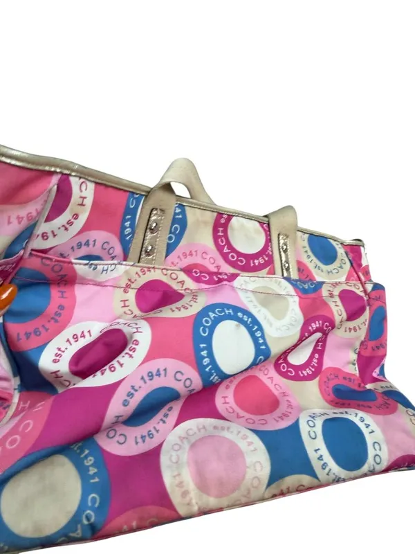 COACH Multicolor Large Logo Diaper Bag Tote Bag - Image 3