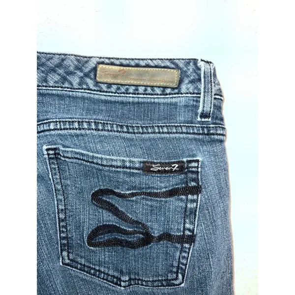 Women's Seven7 Blue Flare Jeans - Image 8