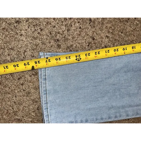 Hollister Men's Blue Light Wash Denim Straight Jeans Stretch 5-Pocket - Image 8