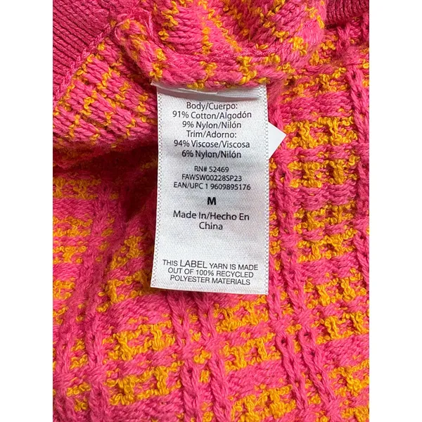 Free Assembly Pink Orange Textured Knit Mini Sweater Skirt Size Medium NWT‎ - Image 8