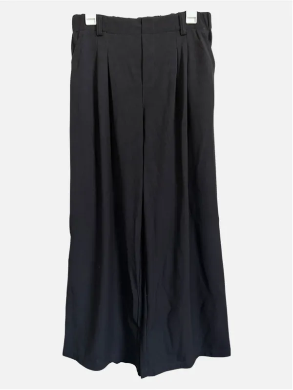 Halara High Waisted Plicated Side Pocket Wide Leg Waffle Work Pants Size L(Petit - Image 3