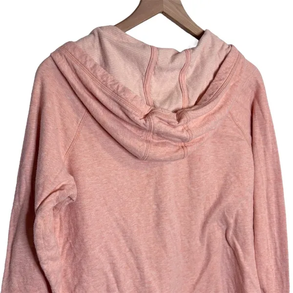 Women's Carhartt Fresh Peach Heather Pondera hooded Henley Shirt size medium - Image 7
