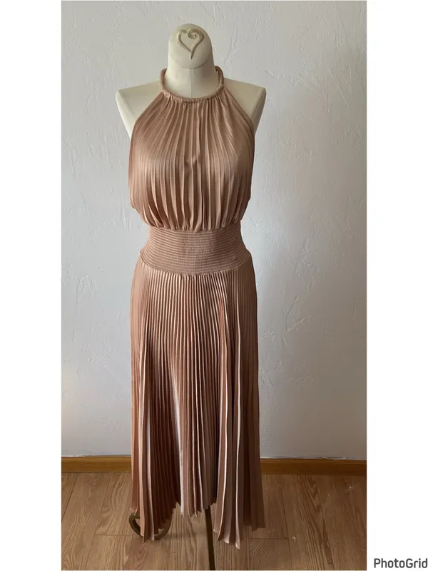 A.L.C. Frank Renzo II Satin Pleated Dress Bella size 6 - Image 2