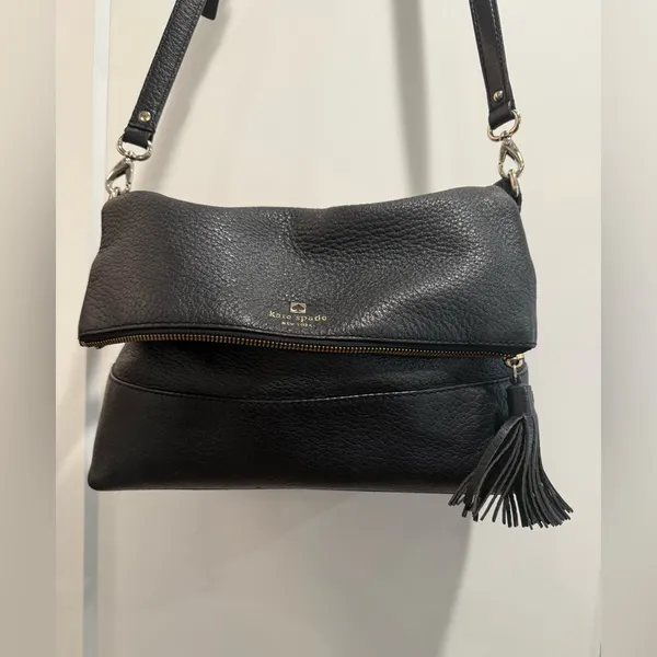 Kate Spade Large Maria Southport Avenue Black‎ Leather Cross Body - Image 3