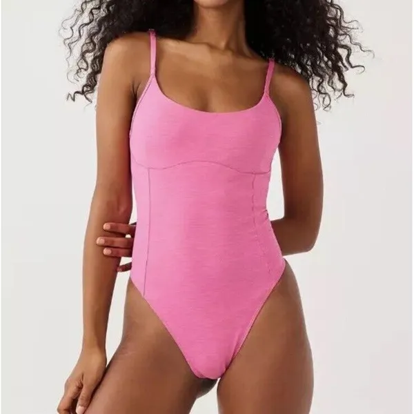 Outdoor Voices Move Free Leotard Bodysuit Cerise‎ Pink Size medium NWT NE… - Image 3