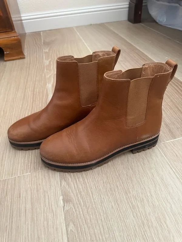 Madewell Leather Chelsea Ankle Boots in Tan - Image 7