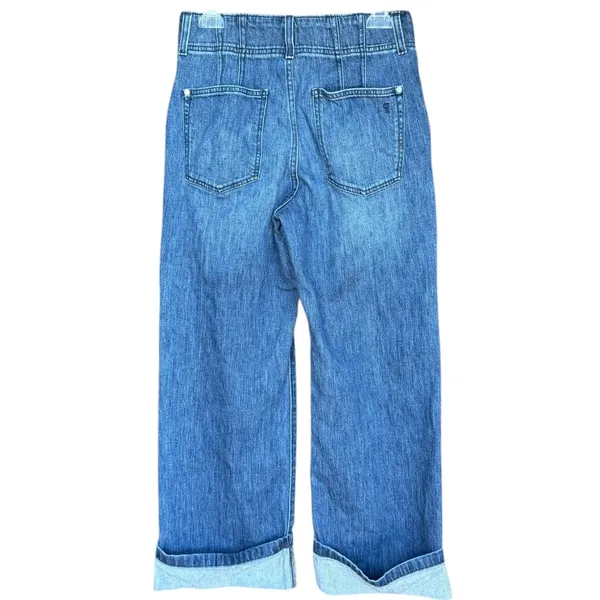 Anthropologie Pilcro High Rise Wide Leg Cuffed Blue Jeans Sz‎ 27 - Image 7