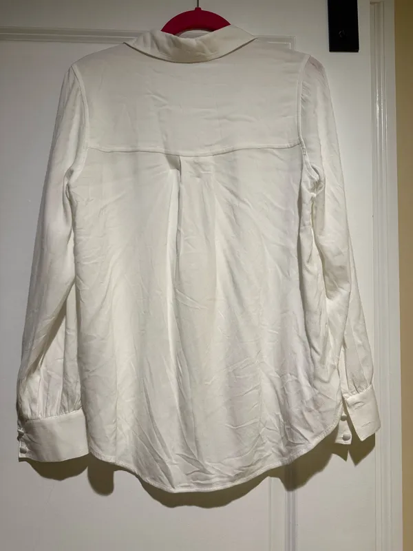 Liverpool Los Angeles white button up blouse medium - Image 2