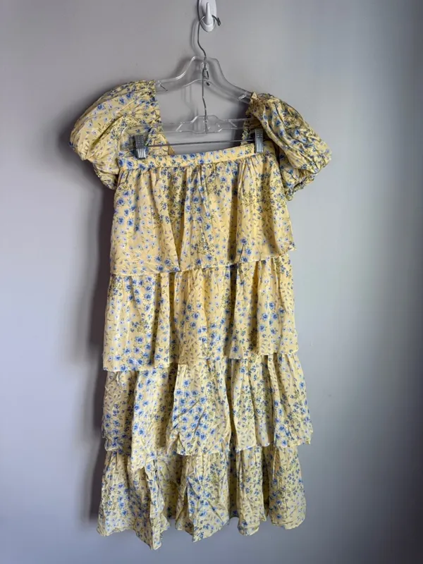 NEW Abercrombie & Fitch Drama Tiered Maxi Skirt and Puff Sleeve SET - Image 3
