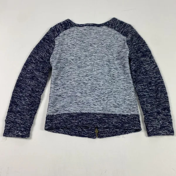 J Crew Sweater Womens XS Blue White‎ Marled Full Zip Knit Cardigan Long Sleeve - Image 7