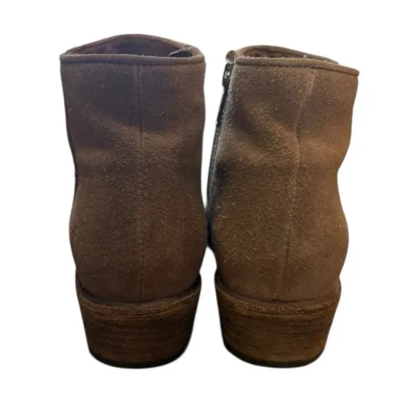Frye Womens Booties Size 6 Tan Leather Side Zip Boots - Image 7