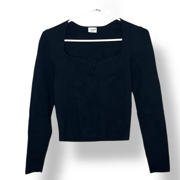 Abercrombie & Fitch Sweetheart Neckline Top Black Size Small - Image 12