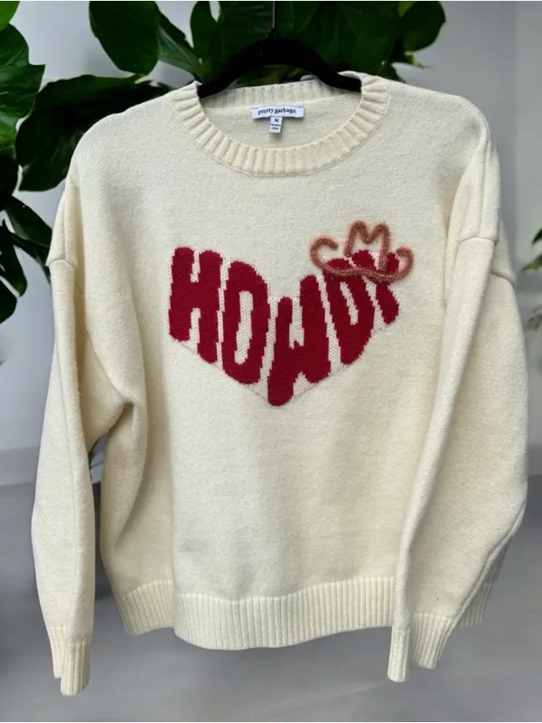 Pretty Garbage Howdy Sweater Medium - Image 2