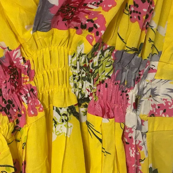 Vibrant Yellow Sleeveless V-Neck Maxi Dress - Image 5