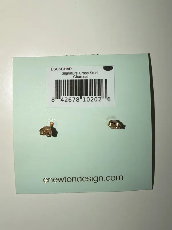 enewton earrings gray cross stud - Image 3