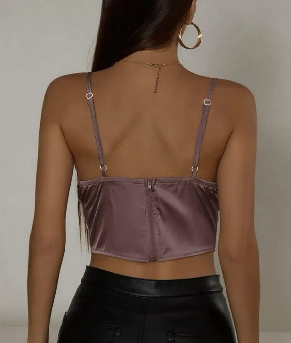 Rose Satin Tank Top Size XS - Image 2