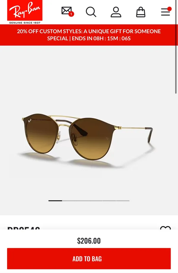 Ray-Ban Black and Gold Sunglasses: RB3546 - Image 9