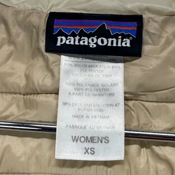 Patagonia Kai Lee Quilted Puffer Coat Lightweight Full Zip Jacket‎ Beige XS READ - Image 8