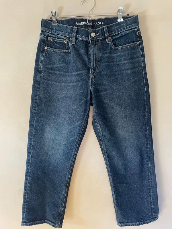 American Eagle Outfitters Super High Waisted Ankle Straight Jeans - Image 3