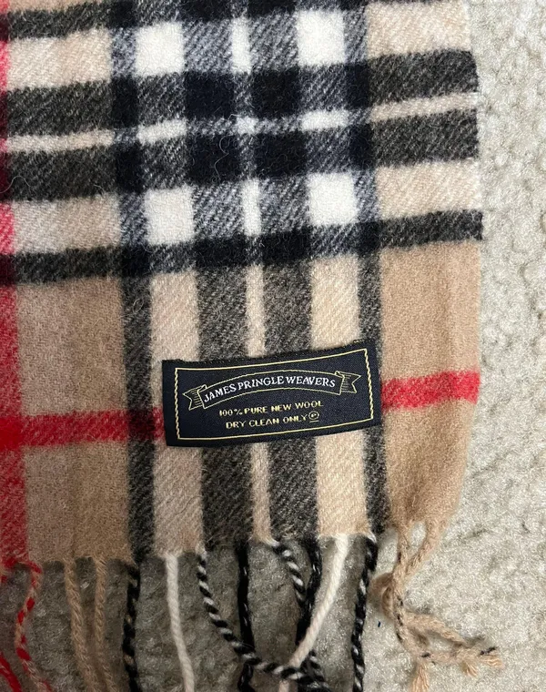 James Pringle Weavers Scarf Tan - Image 2