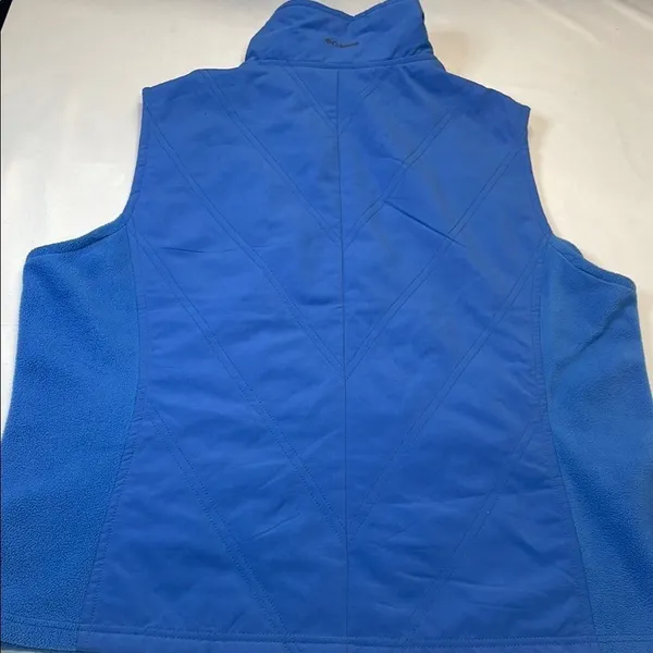 Columbia Blue Fleece Lined Full Zip‎ Vest Women's XL - Image 4