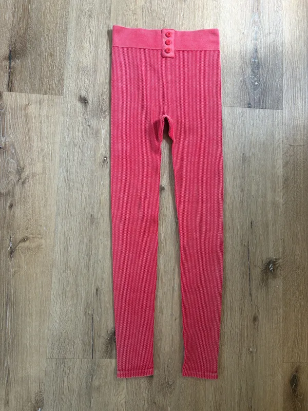 Fabletics Red Ribbed Matching Yoga Set - Image 8
