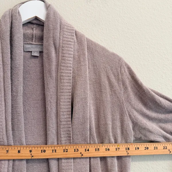 Barefoot Dreams CozyChic Ultra Lite Belted Cardigan Robe Taupe Size Small- Soft - Image 9