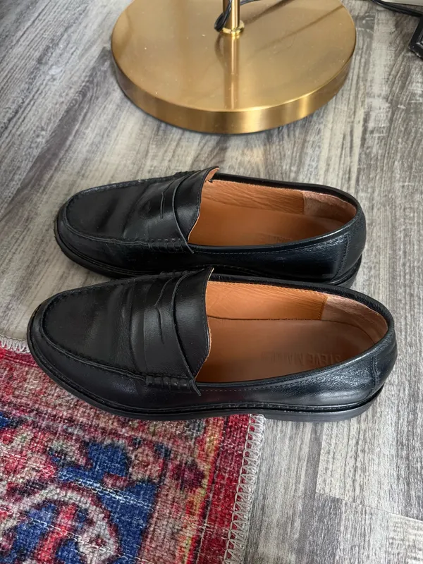 Steve Madden Black Loafers Leather - Image 6
