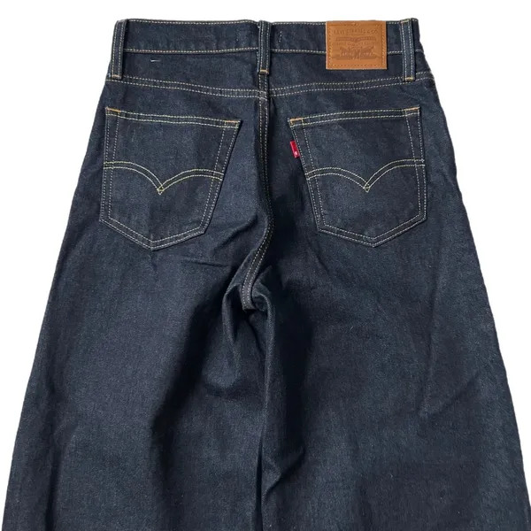 NEW Levi's Premium 726 High Rise Wide Leg Indigo Dark Wash Jeans Size 27 - Image 5