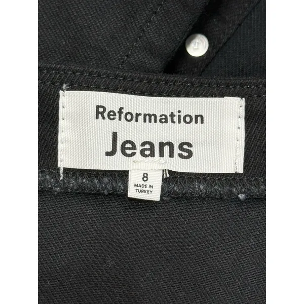 Reformation Chrissy Denim Crop Top Black Women’s Size 8 Button Front Tank NWT - Image 10
